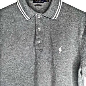 Polo Ralph Lauren Large Custom Fit Grey Cotton Polo